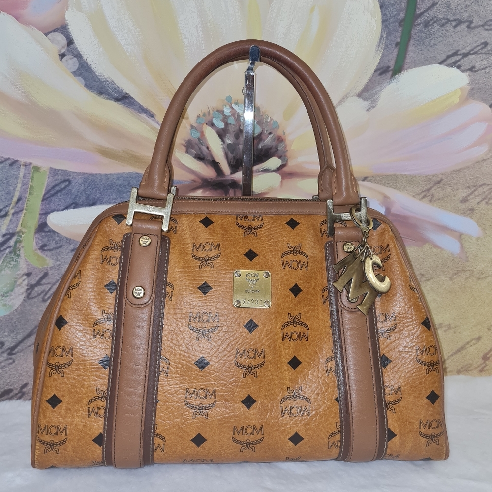 MCM Visetos Satchel Bag